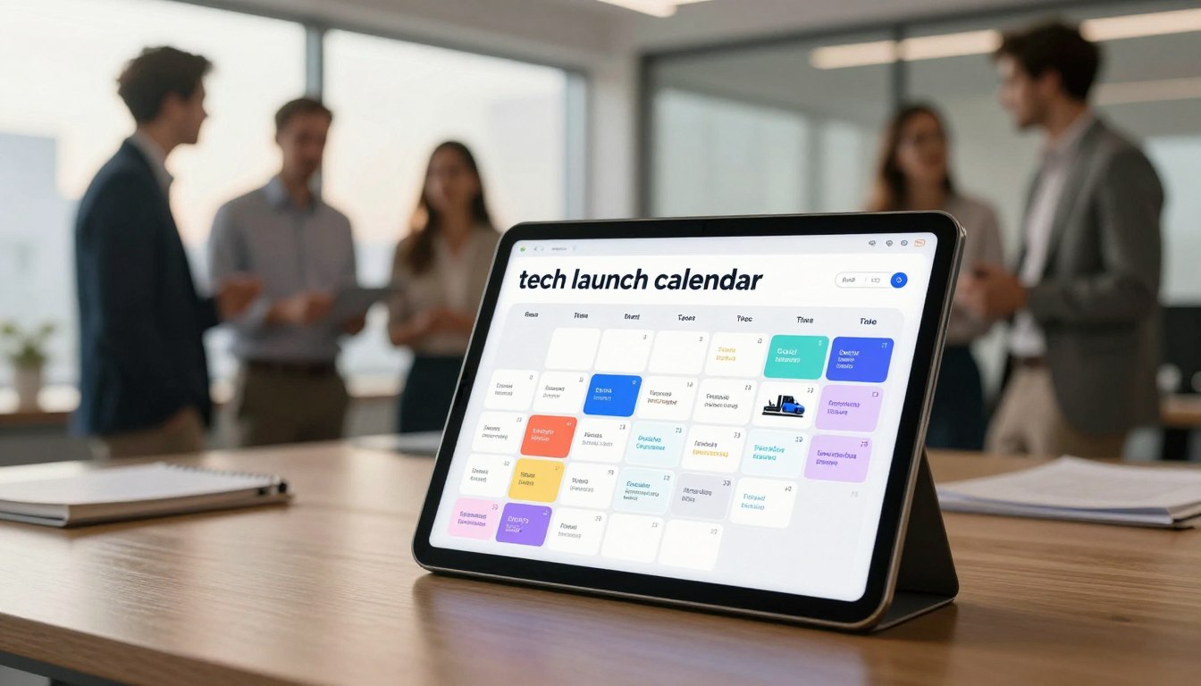 Calendário de lançamentos tech