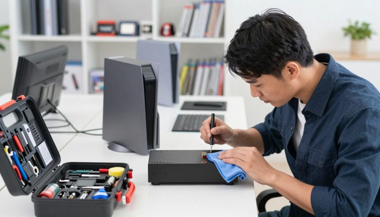 Manutenção e limpeza de console